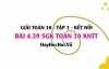 Bài 4.39 SGK Toán 10 tập 1 Kết nối tri thức